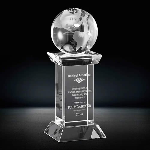 crystal globe tower award crystal globe tower award