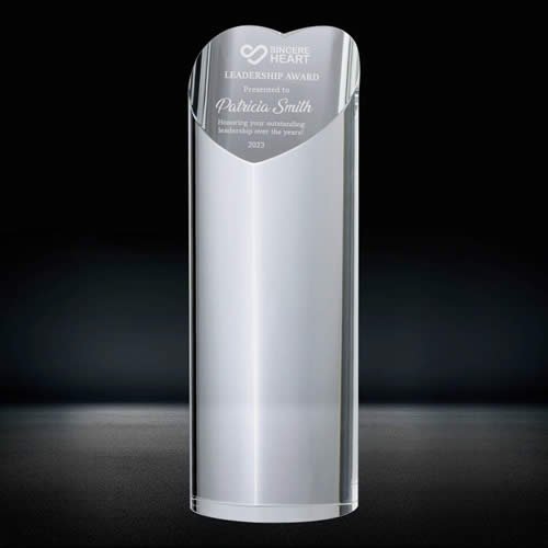 crystal heart tower award crystal heart tower award