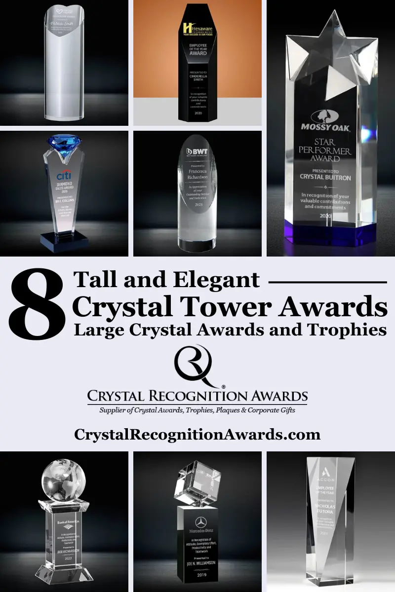 custom crystal tower awards, corporate crystal tower trophies custom crystal tower awards, corporate crystal tower trophies