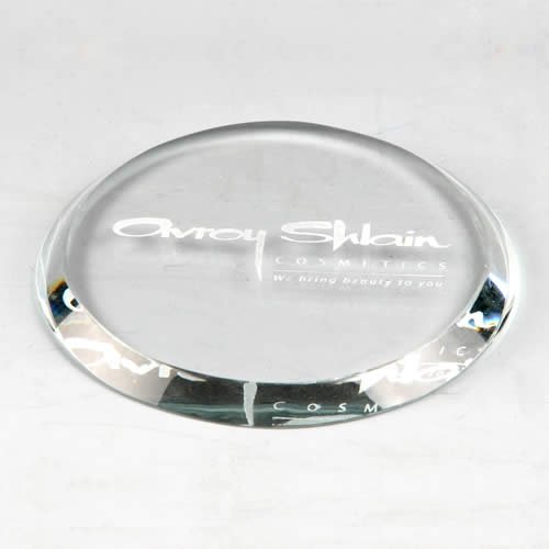 engraved crystal coaster desktop gift