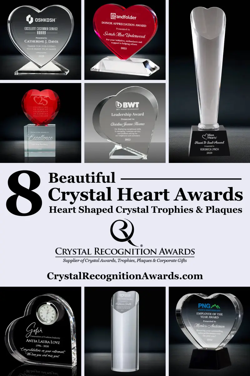 corporate crystal heart awards, custom crystal heart trophy awards corporate crystal heart awards, custom crystal heart trophy awards