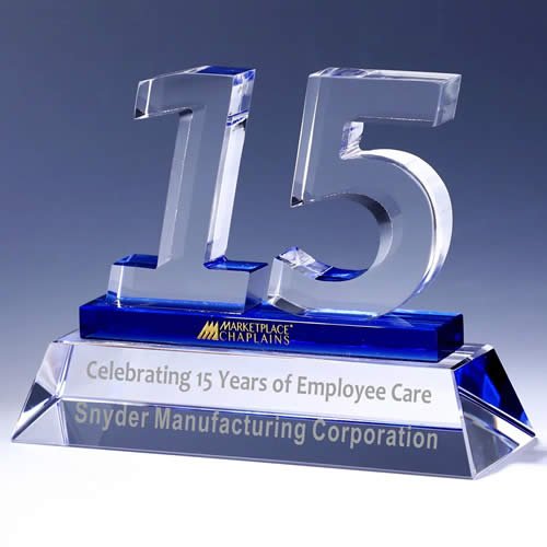 crystal 15 year anniversary award