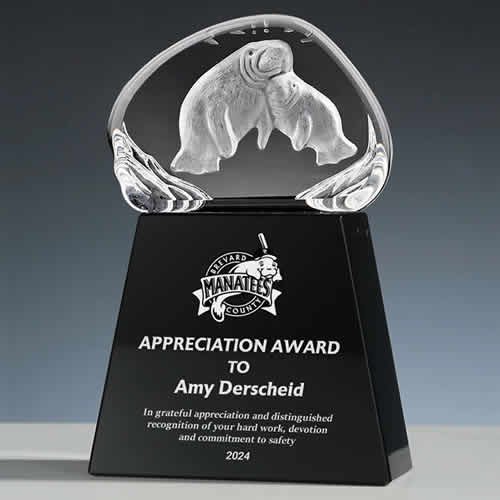 crystal manatee trophy